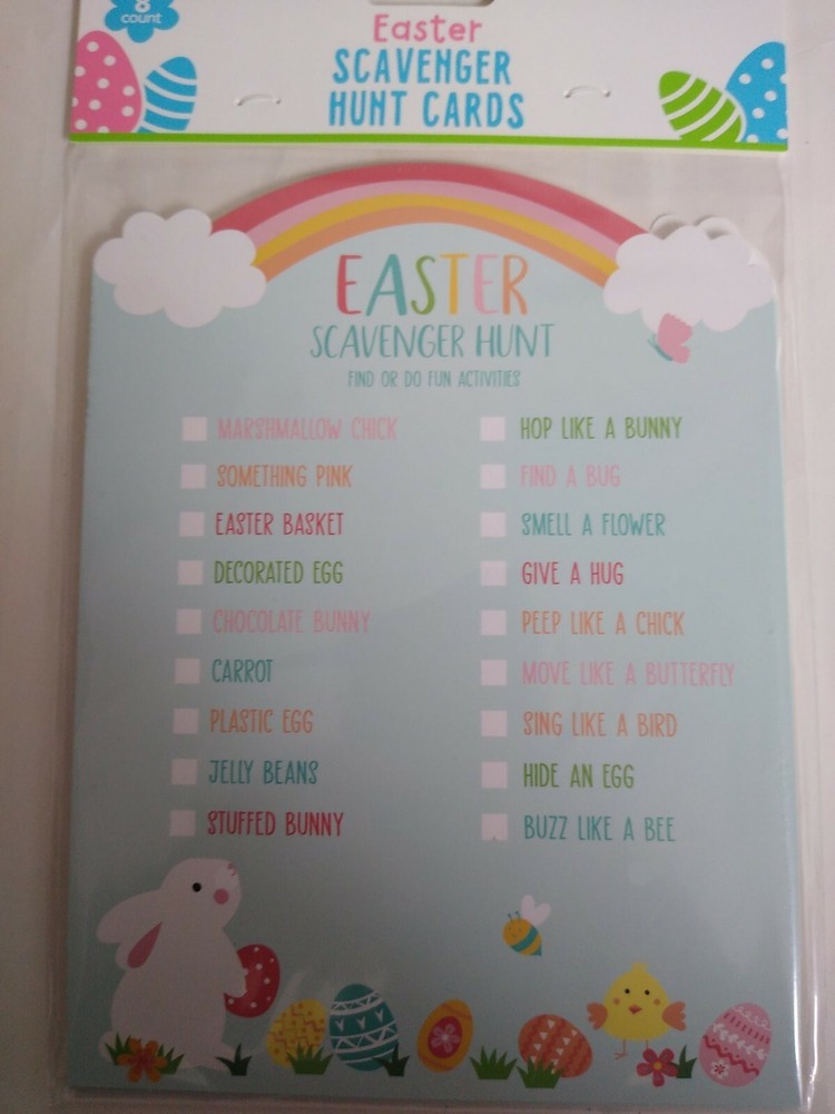 Easter Scavenger Hunt Cards