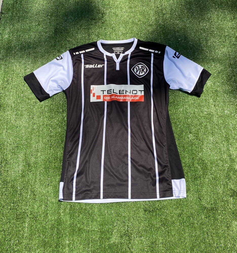 VFR Aalen Home Jersey Black And White 2017/2018. Size Medium