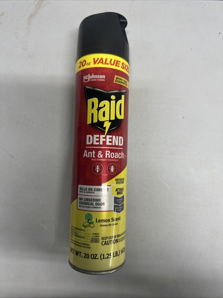 Raid Defend Ant and Roach Killer 20-oz Lemon out-Indoor Bug Spray