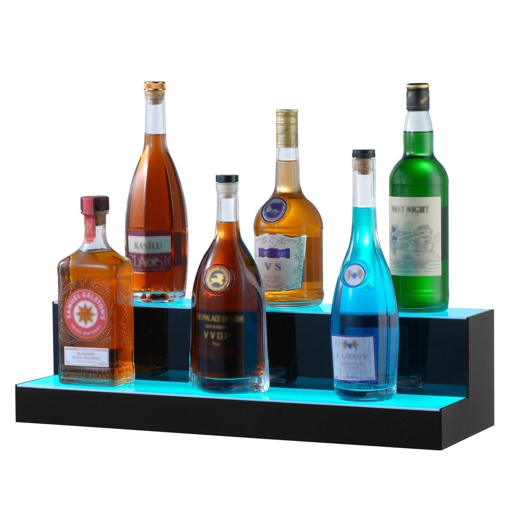 24in 2-Layer RGB LED Bar Shelf App RF Controlled Lighted Display