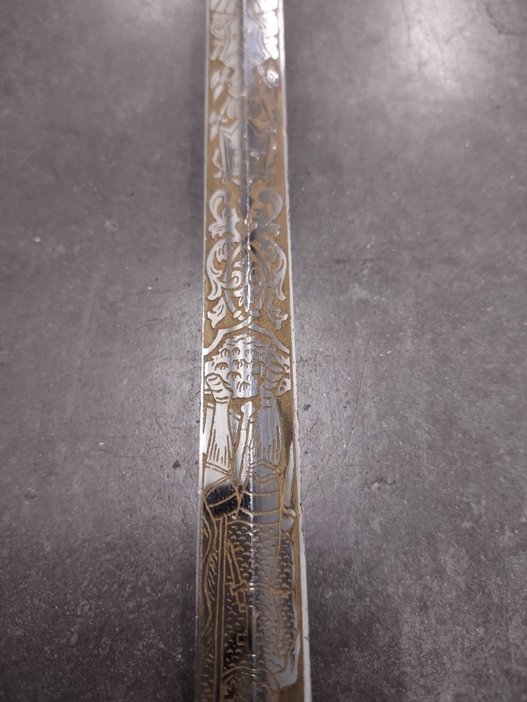 Antique Knights Templar Ceremony Sword With Leather Case.