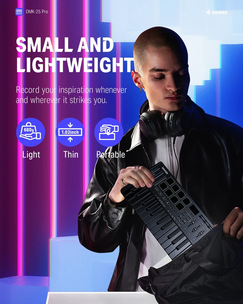 Donner DMK-25 Pro MIDI Keyboard Controller