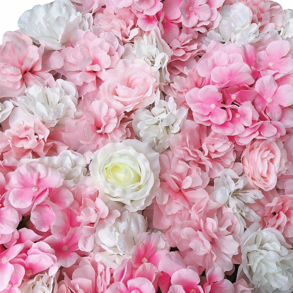 6x Artificial Simulation Flower Wall Panel Home Wedding Background Floral Decor