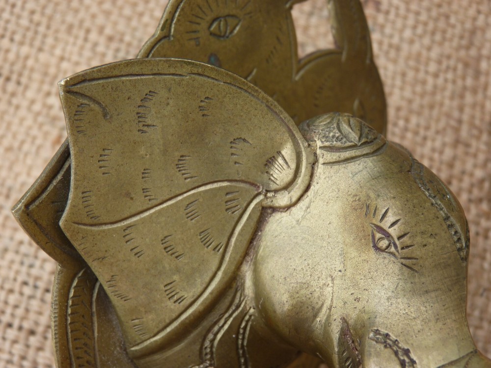 Brass Elephant Wall hook Vintage