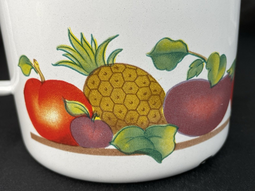 Vintage Enamelware 3 Cup Pitcher Made In Yugoslavia