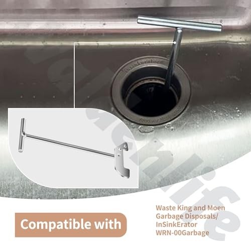 Garbage Disposal Unjamming Wrench Tool - Fix Jams & Clutter, Silver