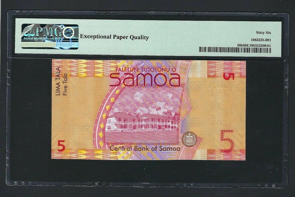 Samoa 10 Tala ND(2014) P38b Uncirculated Graded 66