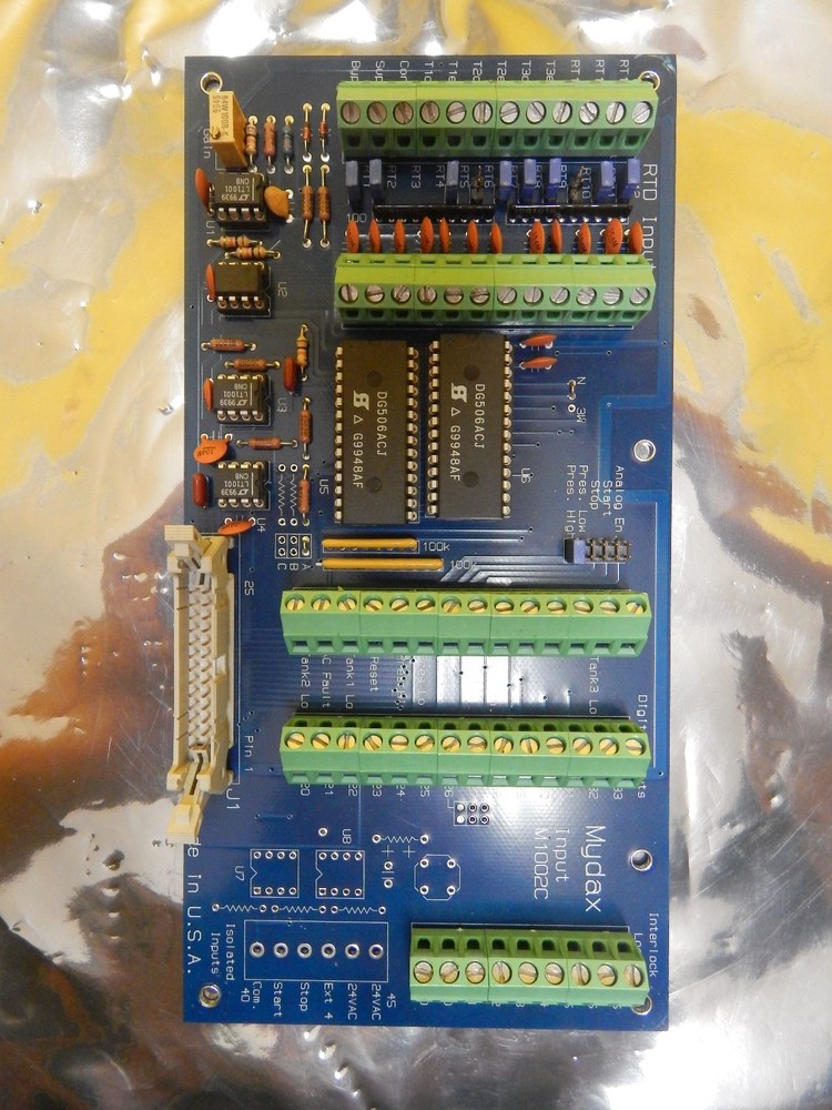 Mydax M1002C RTD Interface Input Board PCB Chiller 1M9W-T Used Working