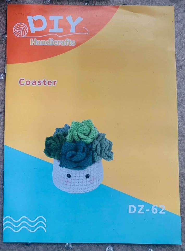 Crochet Succulent Coasters Kit W/ Instructions