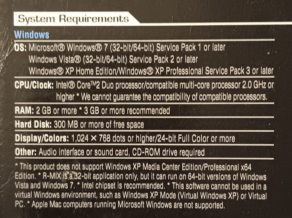 Roland R-Mix Audio Processing Software *NEW SEALED BOX*