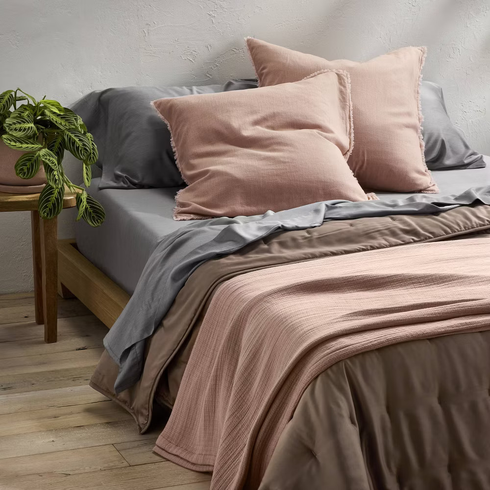 Full 400 Thread Count Rayon from Bamboo Sheet Set Dark Gray -