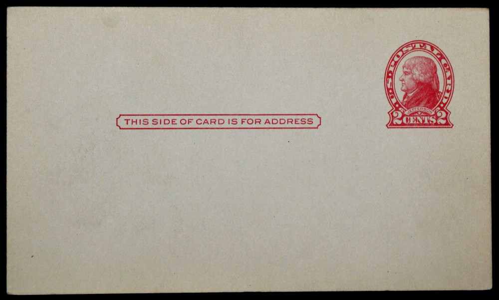 1918 US Sc. #UX30 postal card, mint, fair condition