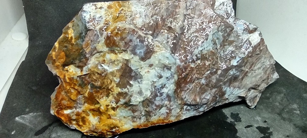 Lapidary Chalcedony Marble Specimen Thick Slab