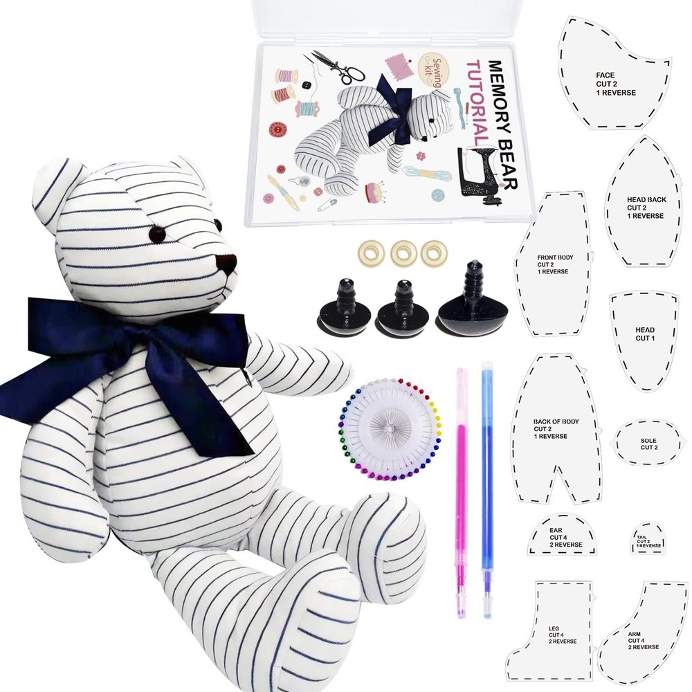 Topapfo Large 17 Inch Memory Bear Patterns for Sewing with Tutorial, Beginner...