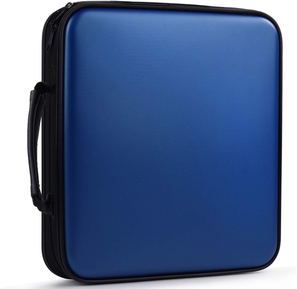 CD Case 160 Capacity DVD Organizer CD/DVD Case, Storage Blue