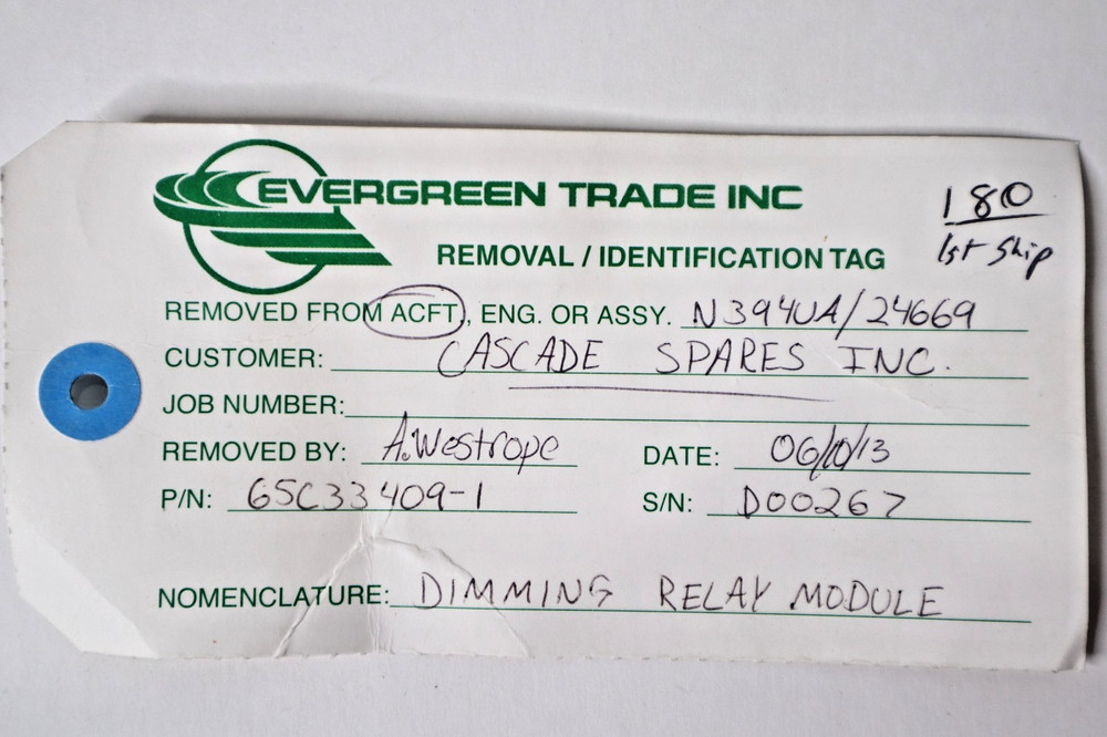 Boeing 65C33409-1 Dimming Relay Module