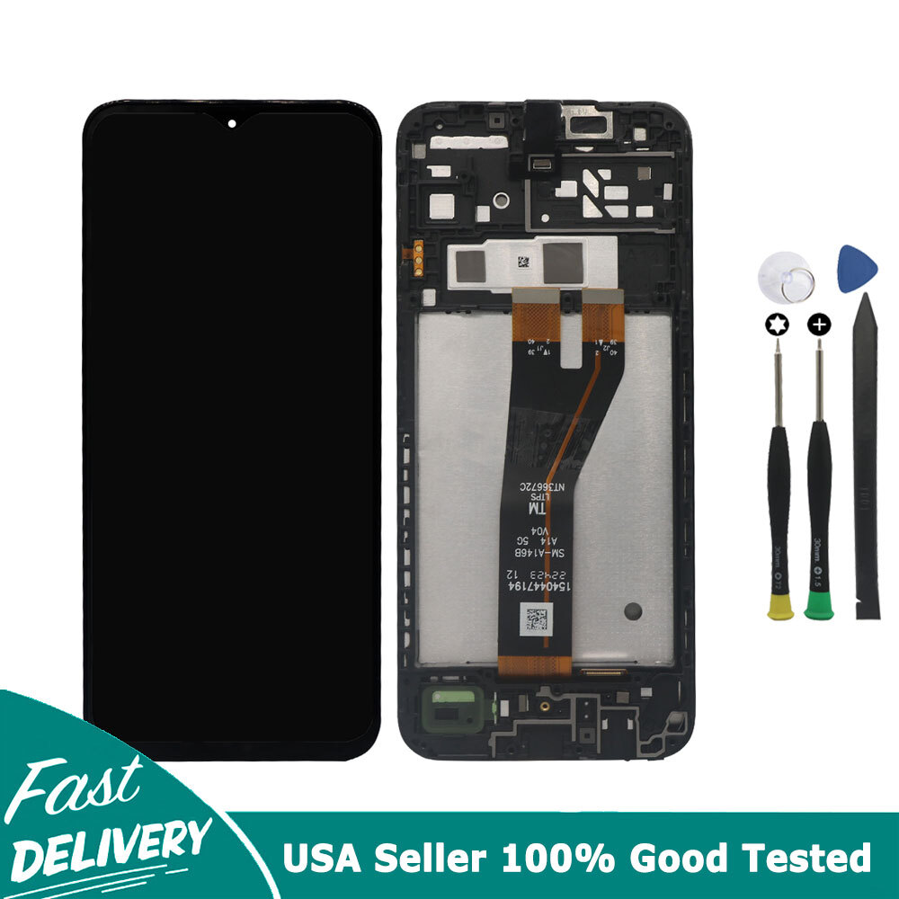 For Samsung Galaxy A14 5G A146B A146B/DS LCD Display Touchscreen Digitizer Frame