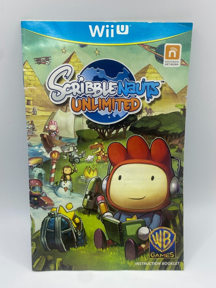 Scribblenauts Unlimited Wii U Original Replacement Manual Only