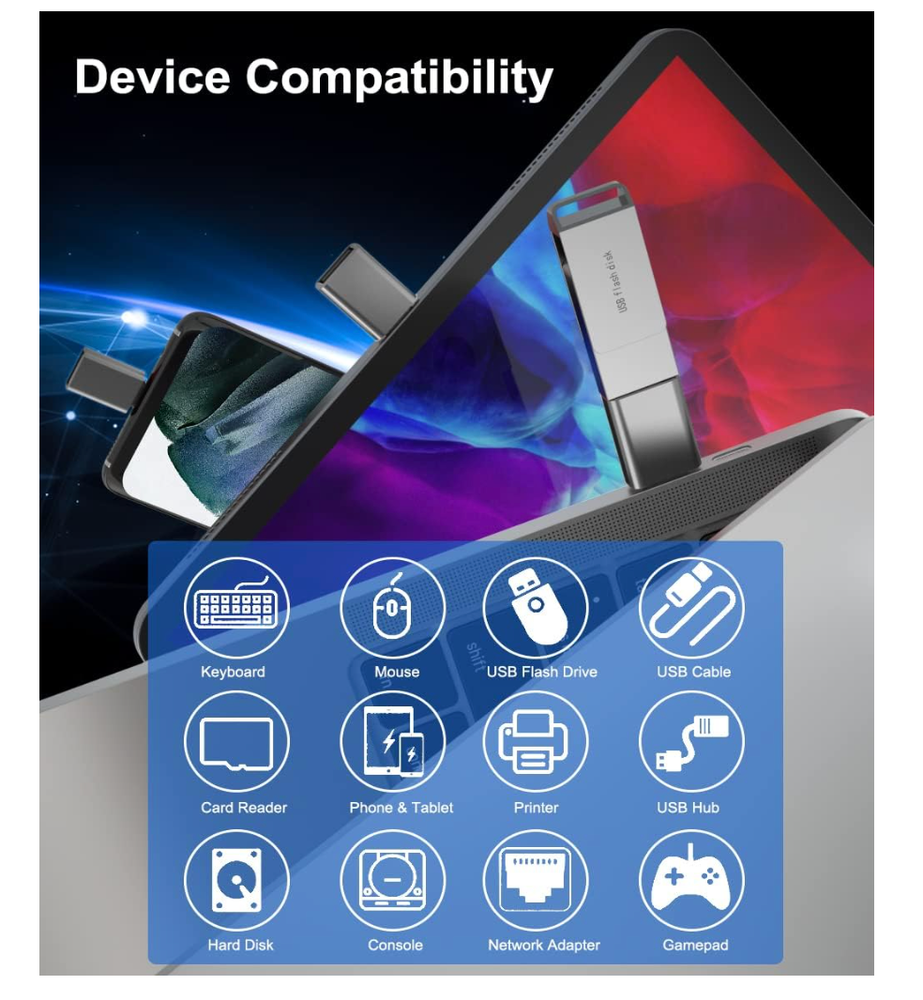 Basesailor USB C to USB Adapter 3 Pack