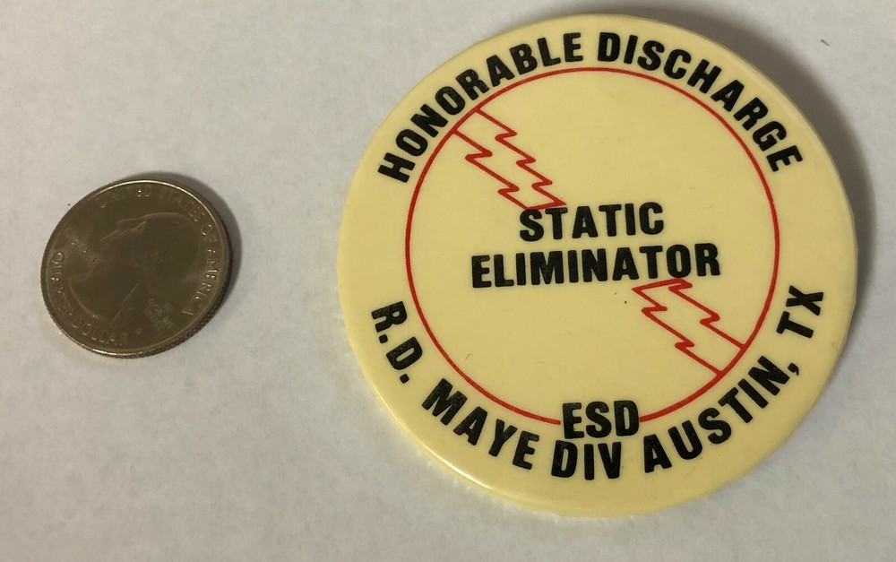 Static Eliminator R.D. Maye Div Advertising Pin