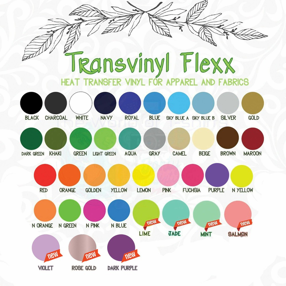 Heat Transfer Vinyl Sheets htv Iron-on - 15" Wide Stretch SILVER