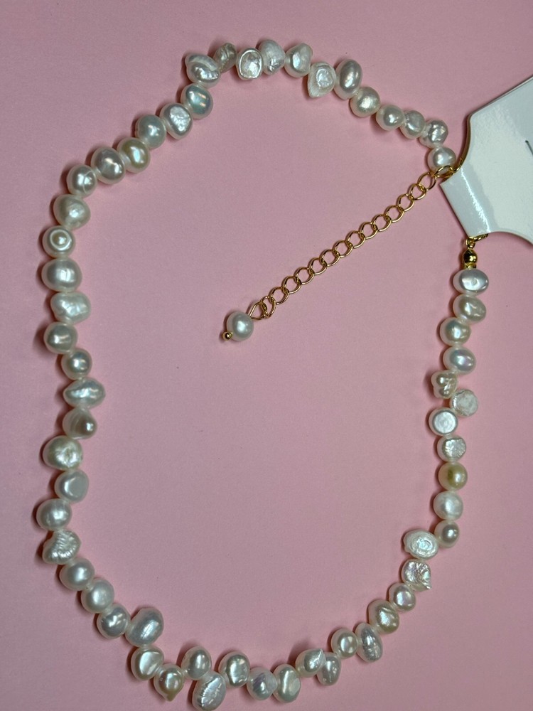 Natural Pearl Link Necklace