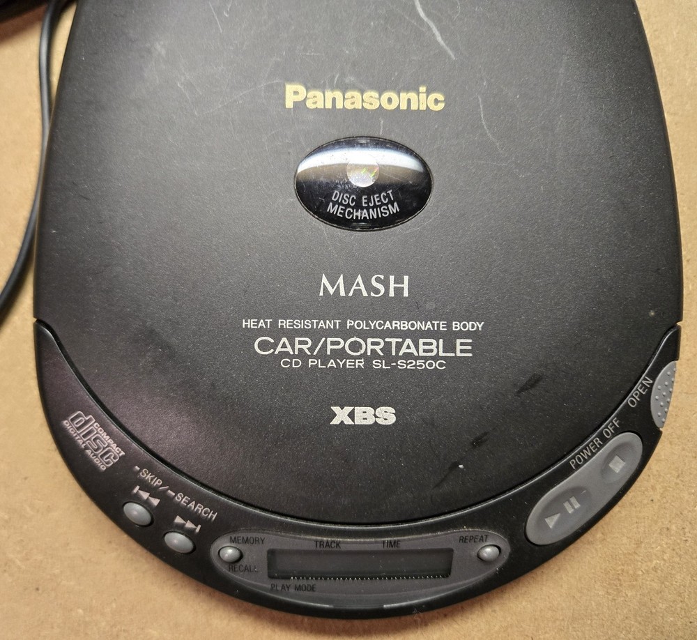 Panasonic MASH Portable CD Player SL-S250C Tested Works