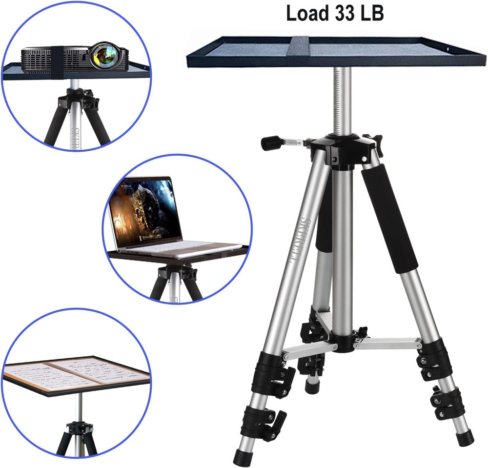 Projector Stand Tripod Adjustable: Universal Laptop Standing Height from 17" to