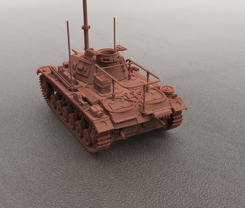 3D Printing Model 1/72 German Panzer III E-type command vehicle Model Unpainted