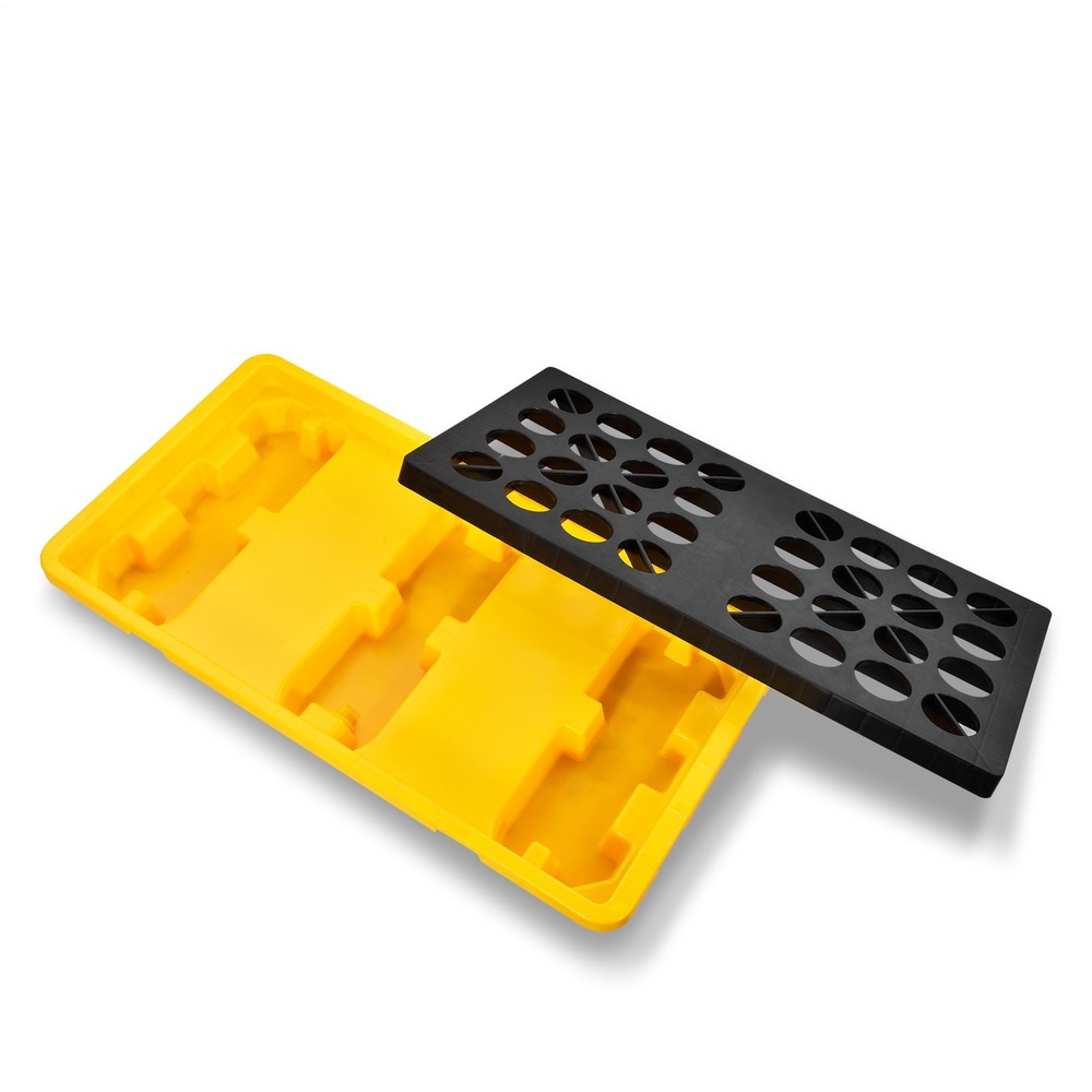 Spill Containment Platform, For 2 Drums, 20 Gallong