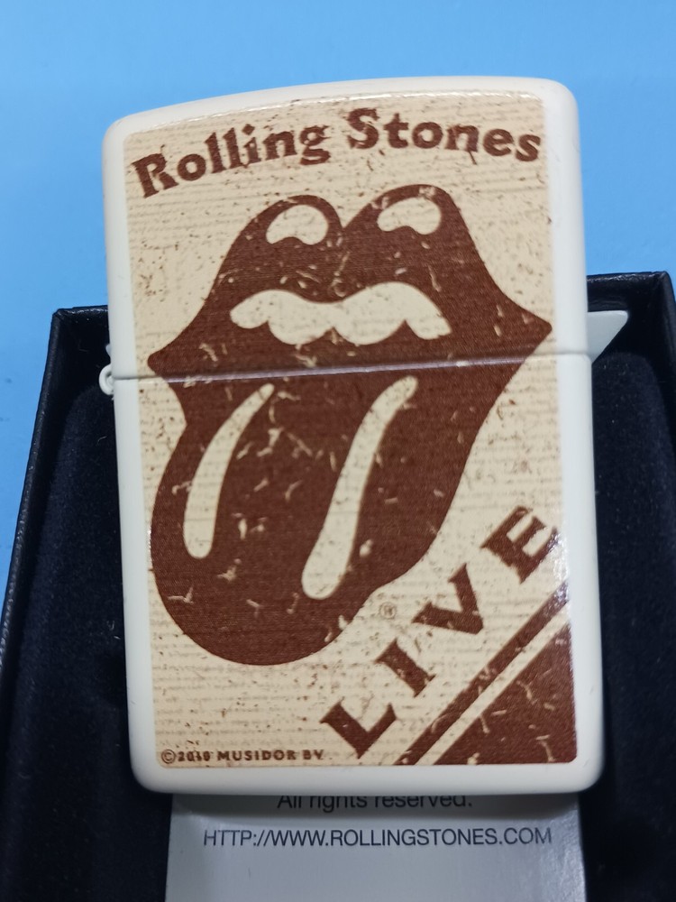 Zippo Rolling Stone Cream Matte Lighter 28018