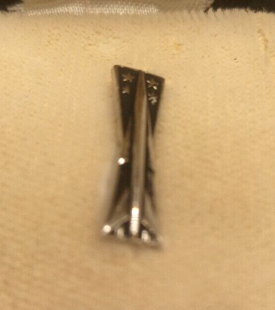 Vintage 1960s Air Force Tie Pin Rocket Sterling