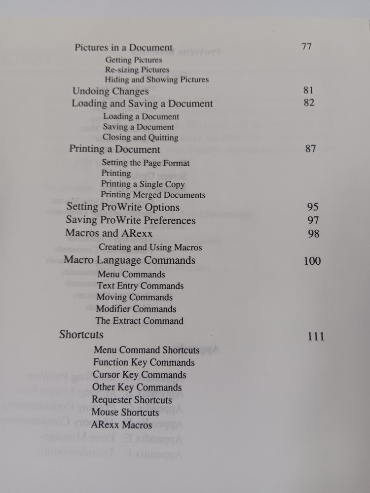 Amiga Pro Write Advanced Word Processor Manual & Supplement New Horizons