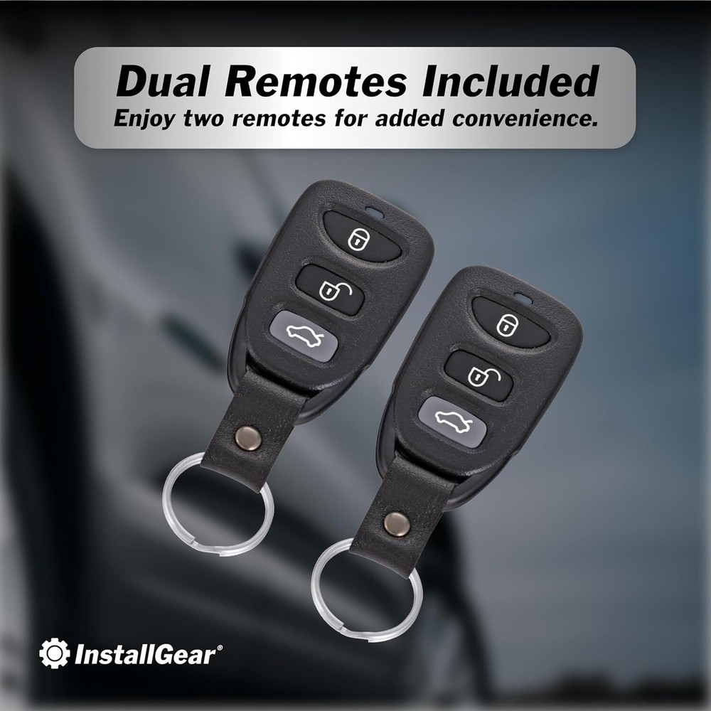 Keyless Entry System with 2 Remotes & 4 Door Actuators - Universal Compatibility