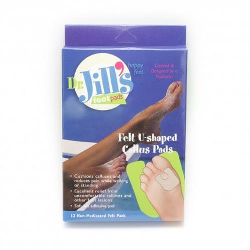 Dr. Jills Felt "U"- Shaped Callus Pads - 12 Pads/bx