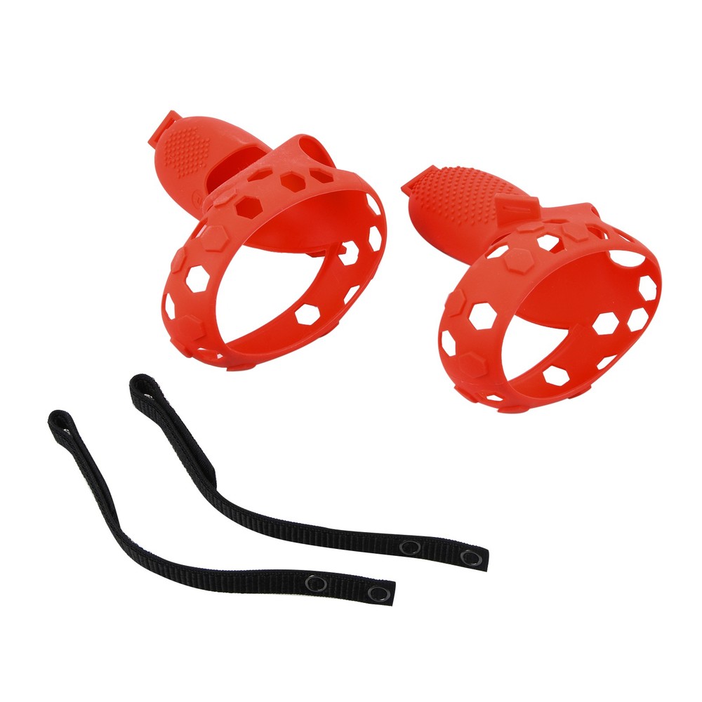 2Pcs Handle Grip Cover Silicone+Nylon Strap For Oculus Quest 2 VR Controller g