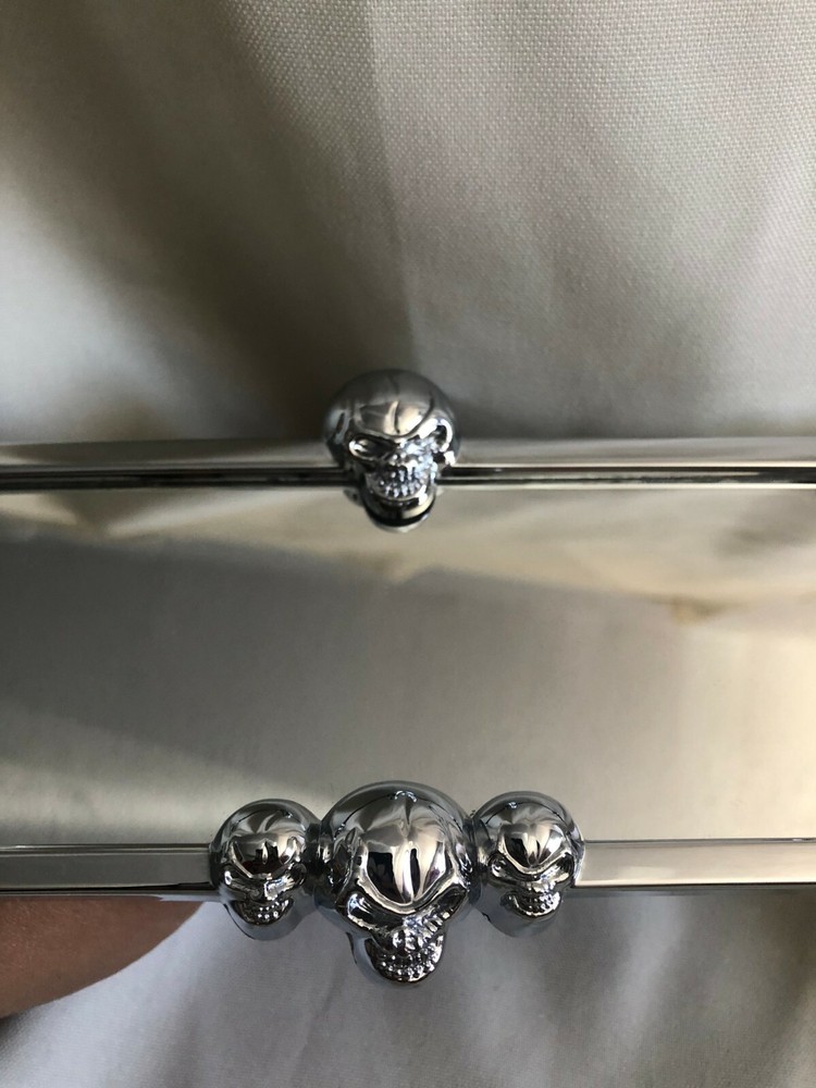 Skull Rearview Mirror -Approx. 10" (read description)