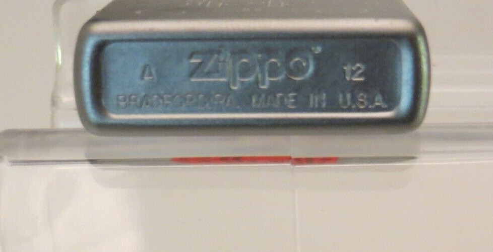 Zippo Engraved Scrolled "Zippo" Lighter Satin Chrome #24335