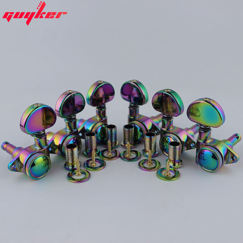 GUYKER Chameleon Rainbow Set Pickup + Lock String Tuners + Guitar Bridge for LP