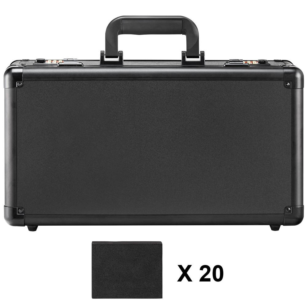 Collector's Card Storage Box W/ 4 Compartments Secure Coded Lock & Adjustable
