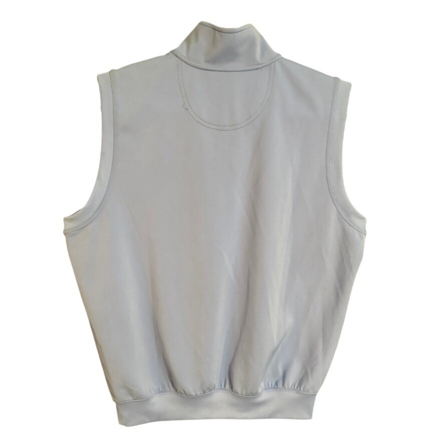 F&G Tech Mens Golf Vest Light Blue Quarter Zip Performance Pullover Medium