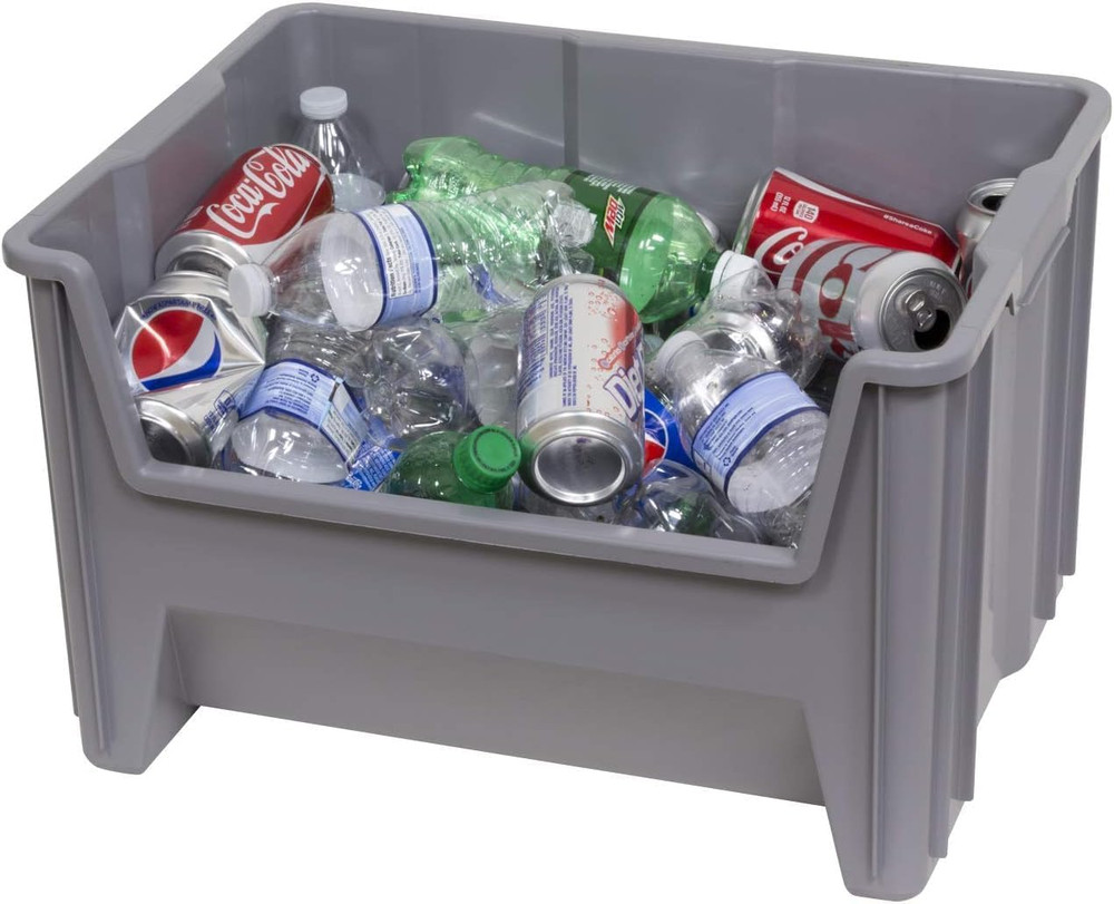 13017 Stak-N-Store Heavy Duty Stackable Open Front Plastic Storage Container Bin