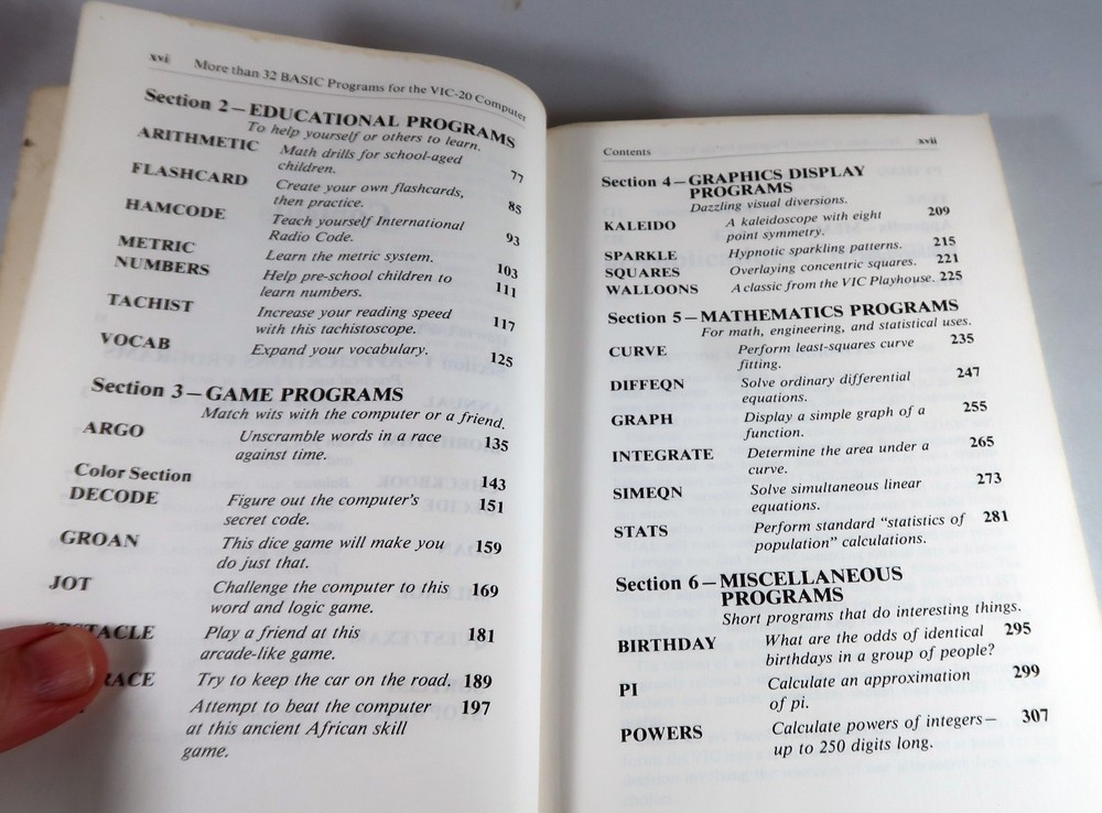 More Than 32 Basic Programs for VIC-20 1983 Computer Book Vintage