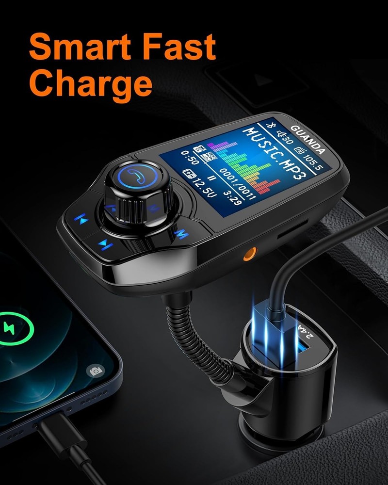 4-in-1 Bluetooth Car Transmitter with Hands-Free Call