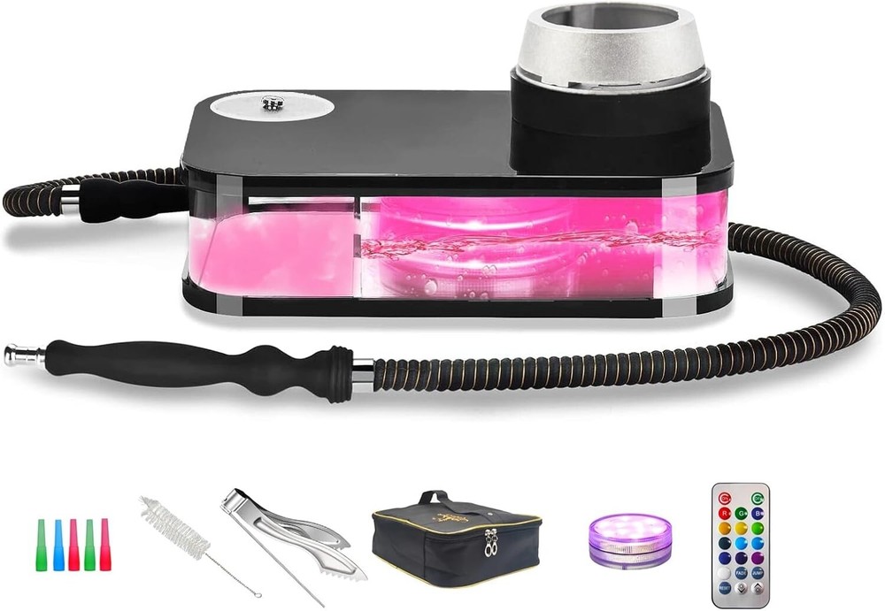 Hookah Hookahs Book Acrylic Hookah Set Flat Box Hooka Portable Hookah Shisha