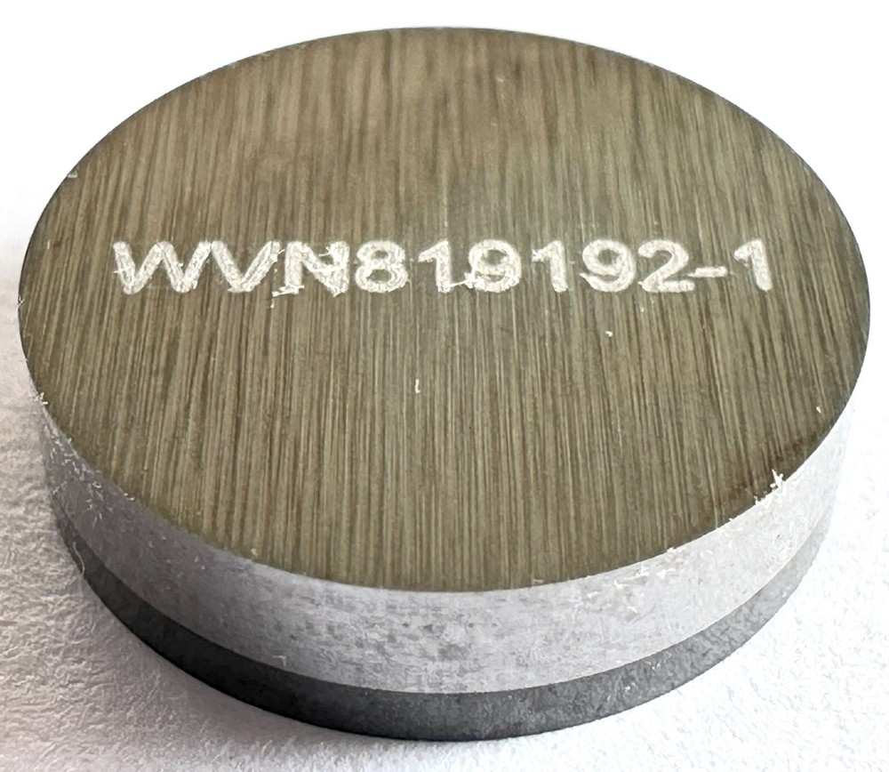 PCD Insert, 1/2" Round, 1/8" Thick, Single Sided, Edge Honed