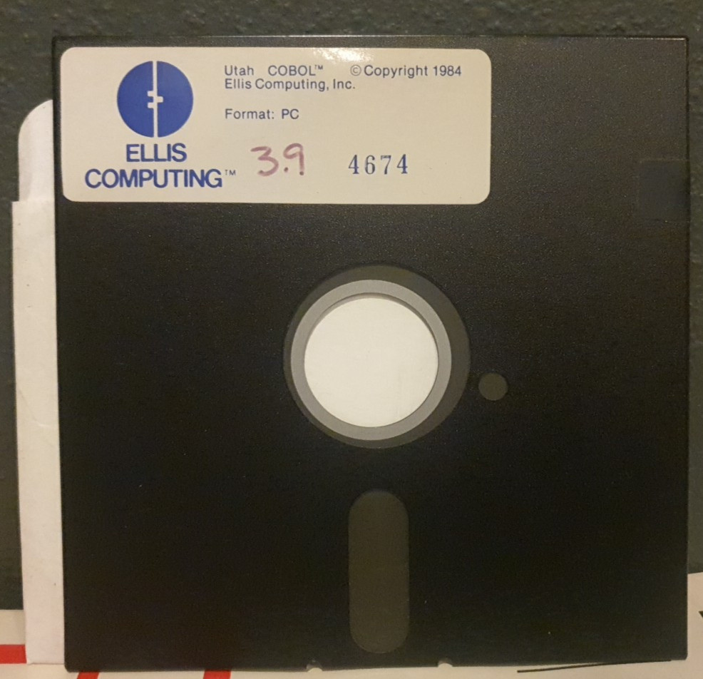 Utah Cobol Software By Ellis Computing PC 1984 5 1/4" Disk