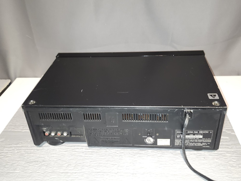 Denon DRM-700 Stereo Cassette Deck - *MISSING REWIND BUTTON, but WORKS NICELY