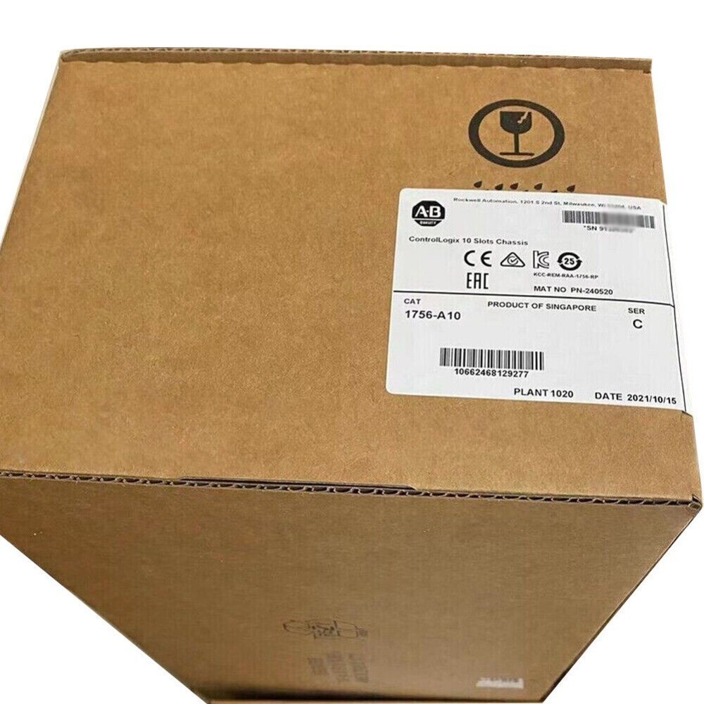 Factory Sealed PLC-AB 1756-A10 ControlLogix 10 Slots Chassis