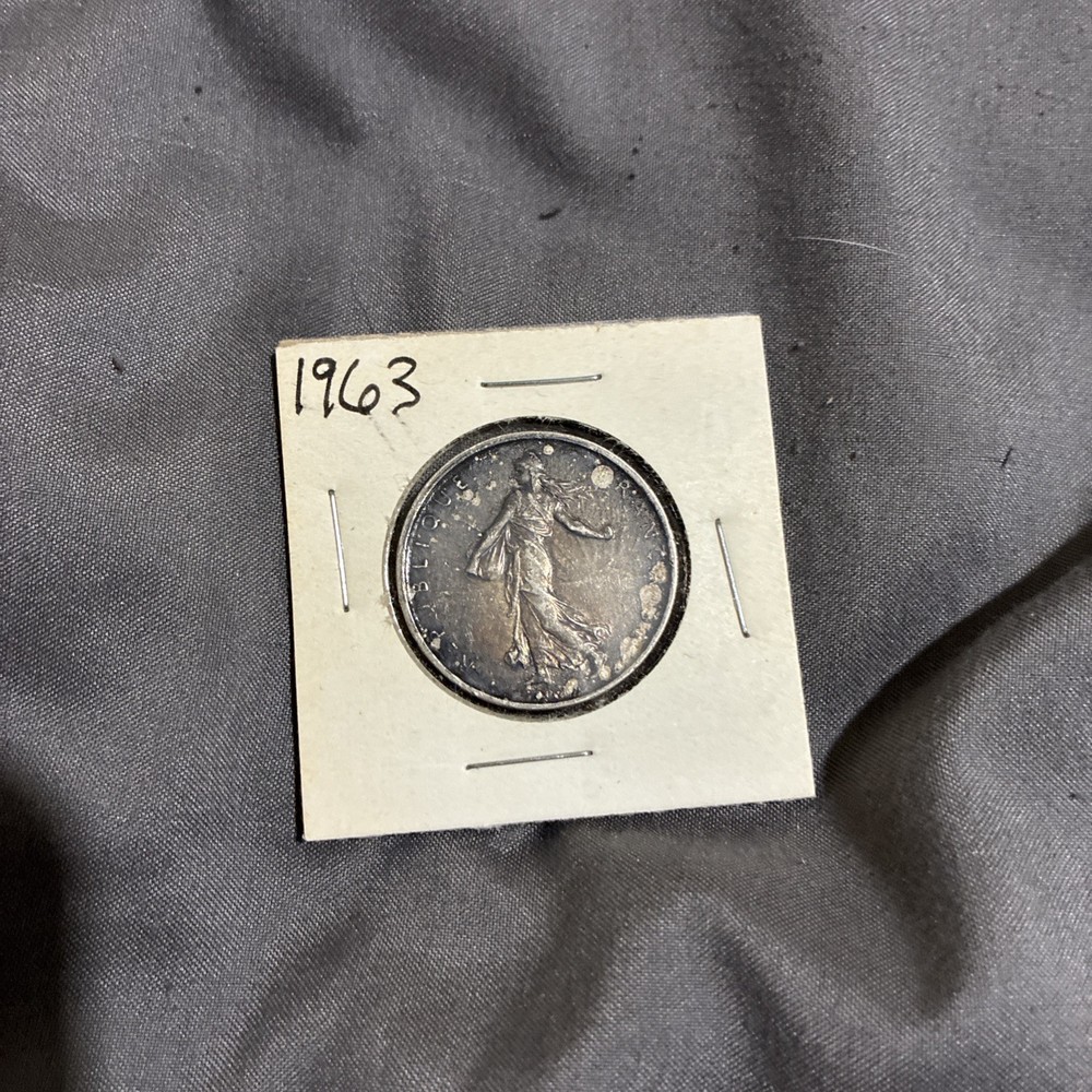 1963 5 Francs .835 World Silver Coin